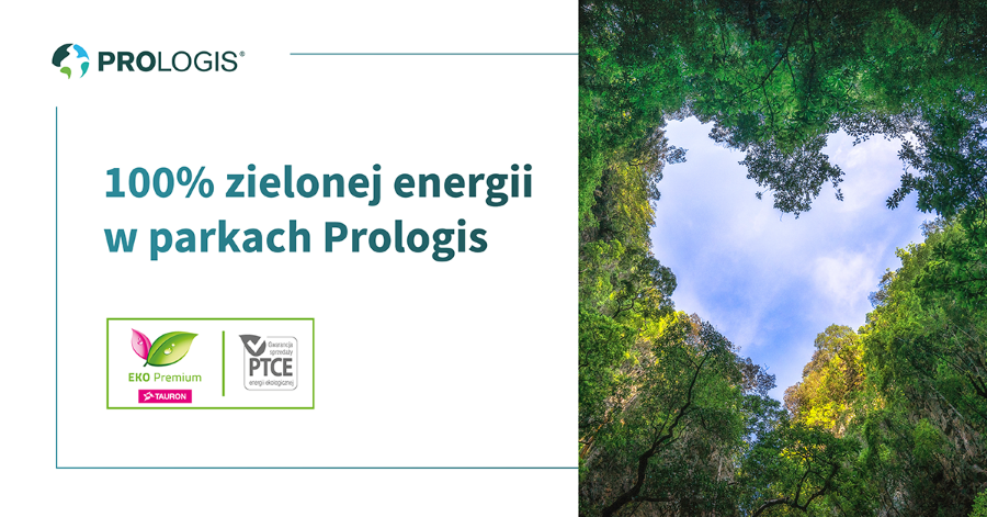 100% zielonej energii w&nbsp;parkach Prologis