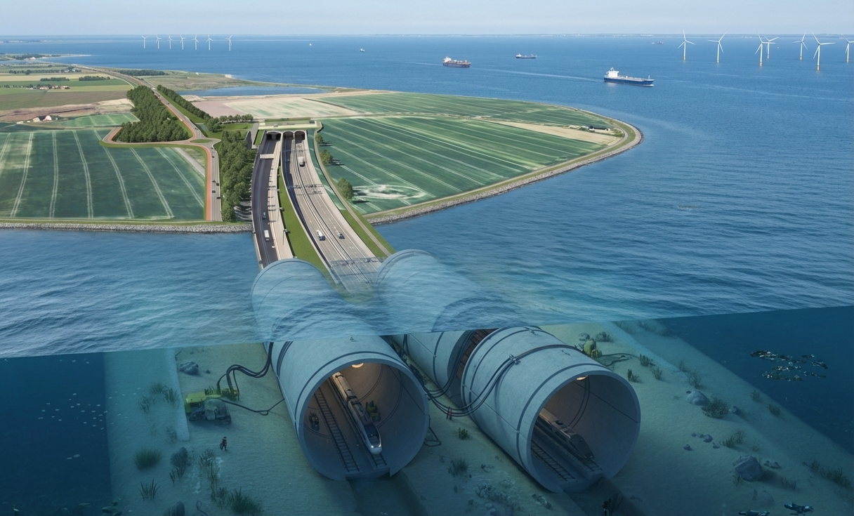 Trwa budowa tunelu pod&nbsp;Bałtykiem. Fehmarnbelt  przyspieszy transport z&nbsp;Polski do&nbsp;Skandynawii